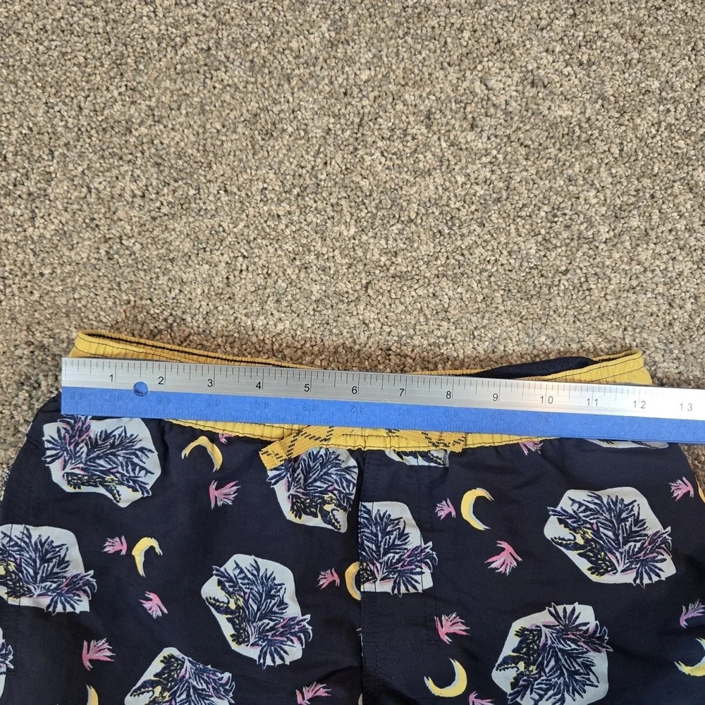 Patagonia Baggies Shorts Youth XL Blue, Yellow  Lined Swim Trunks Melon Print